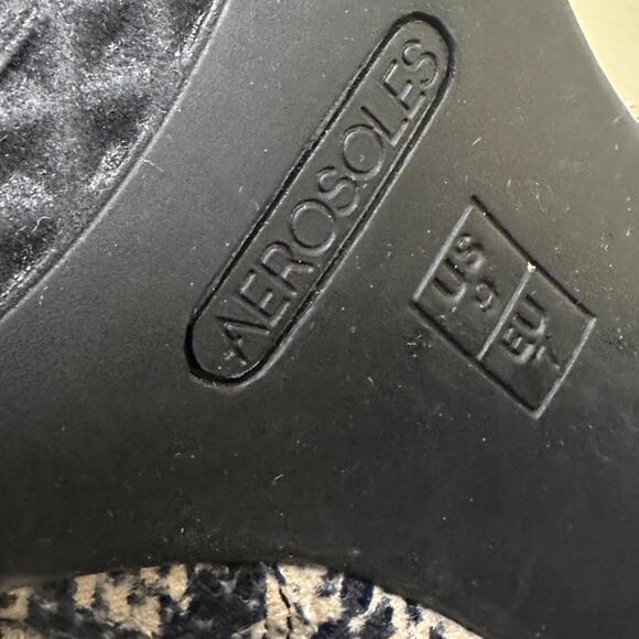 Size 9 Snakeskin Bootie Ankle Boot Block Heel Black Tan Fall Winter Aerosoles - Picture 4 of 10